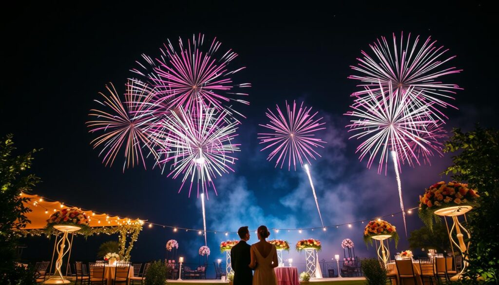 wedding fireworks displays