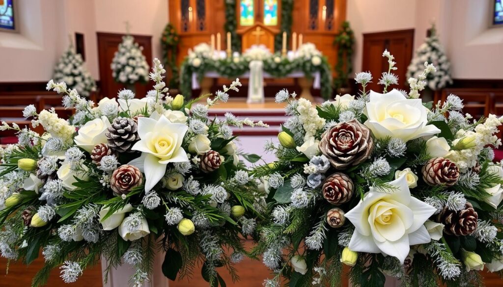 winter floral arrangements