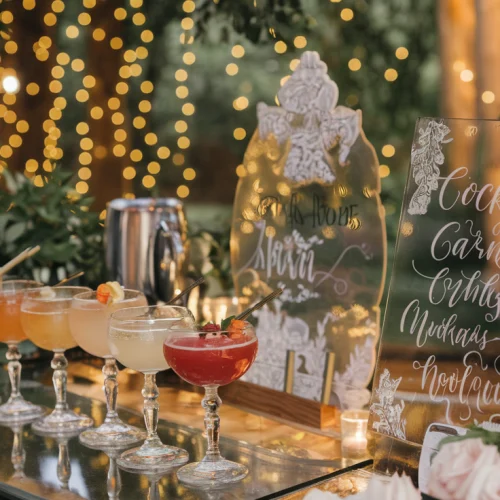 creative wedding drinks menu