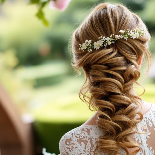 Bridal Hairstyle for Dress