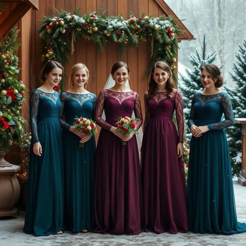 Christmas Bridesmaid Dress Ideas