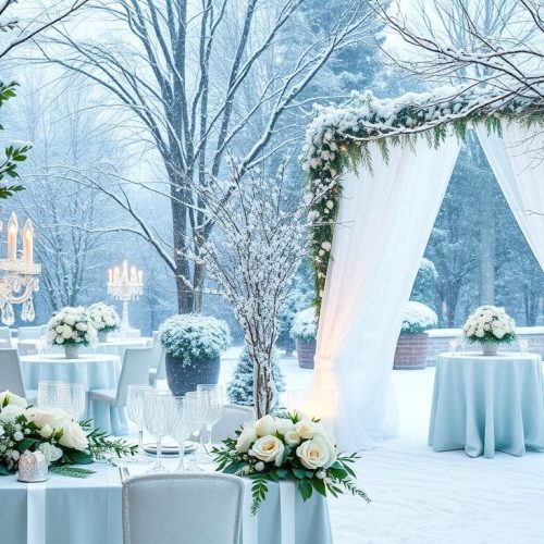 Frosted Winter Wedding Decor