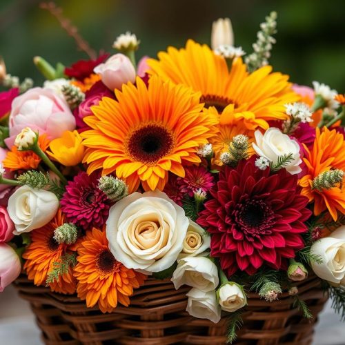 Seasonal wedding flowers