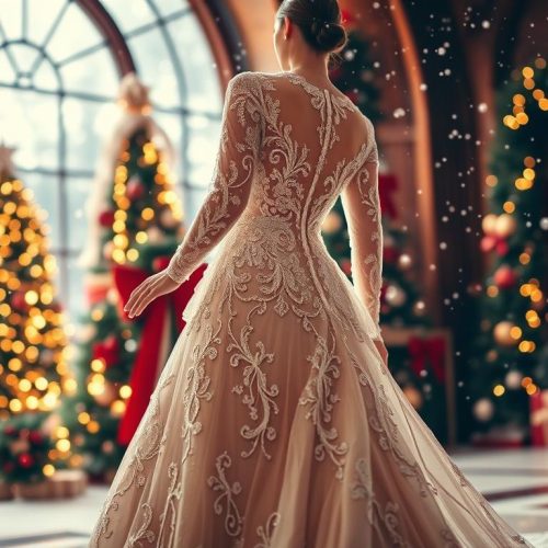 christmas wedding dress