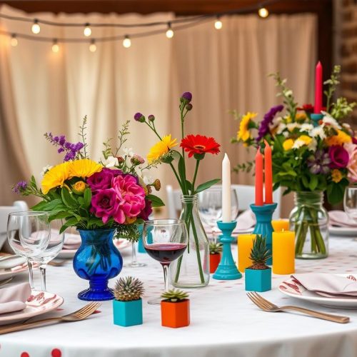 quirky wedding table decorations